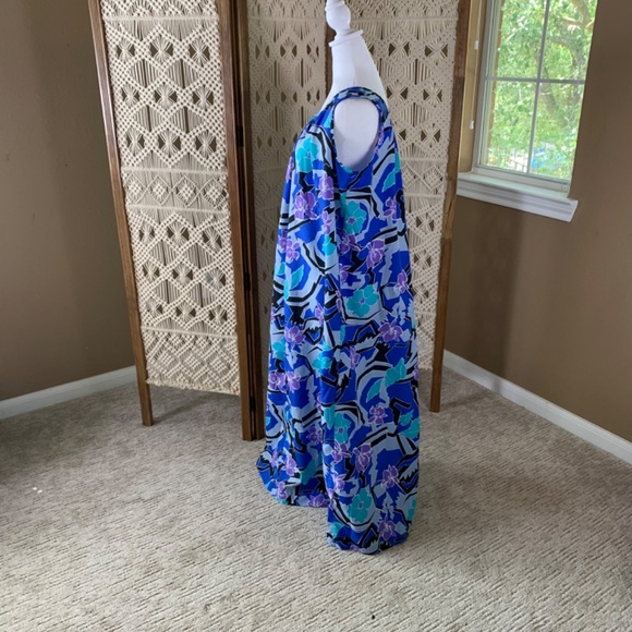 Vintage Hilo Hattie Hawaiian Dress Caftan Mumu Cover Up Large - Picture 6 of 10